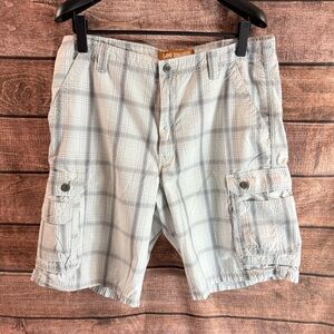 Lee Gray Cargo Shorts Lightweight Cotton